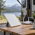 Portable satellite terminal in outdoor use